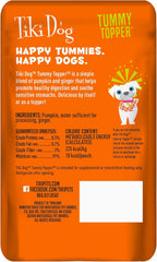 Tiki Pets dog food meal topper single serve pouch back label ingredients