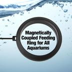 Two Little Fishies MagFeeder front view showing magnetic mount and floating ring