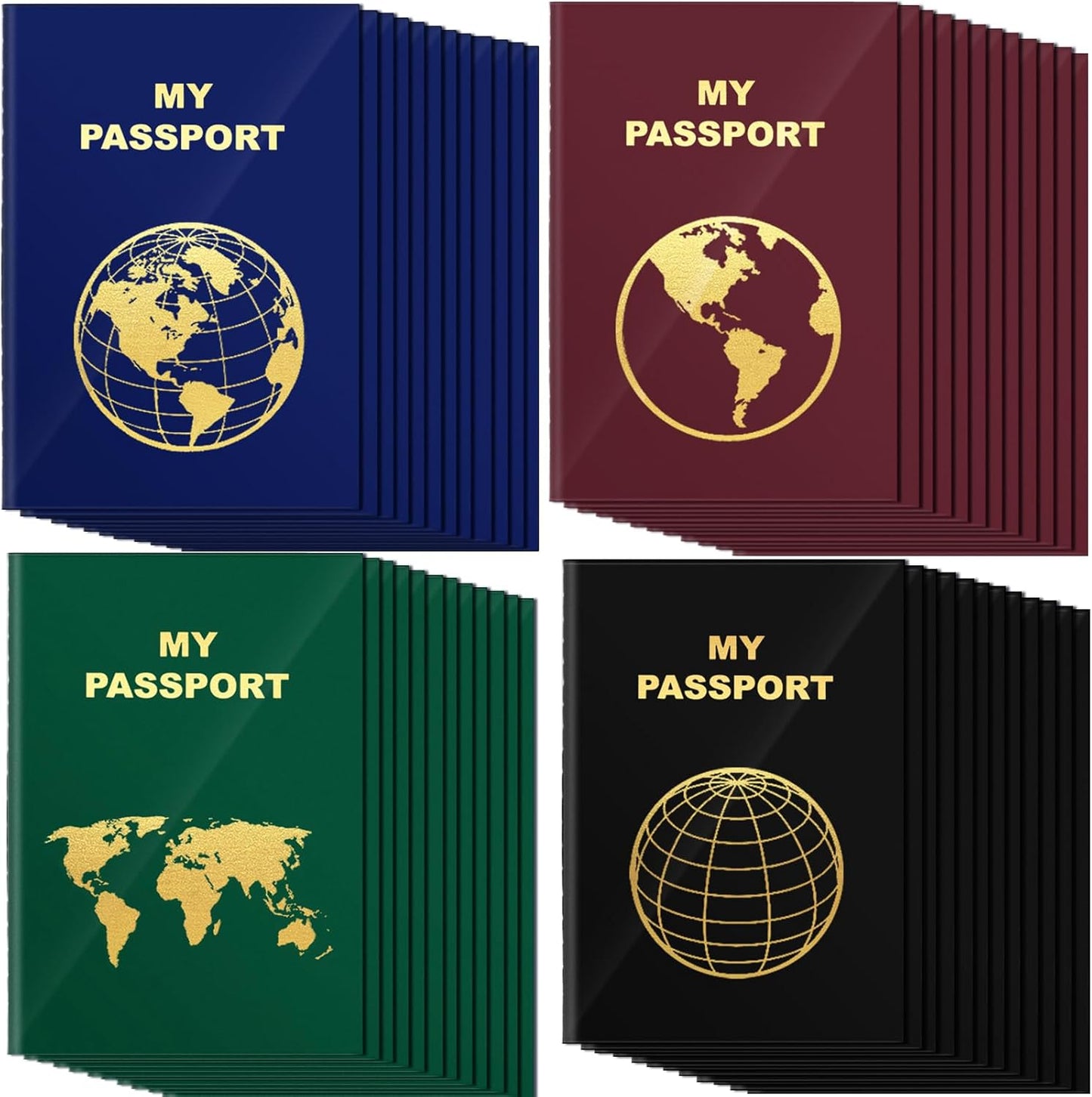 Lincia blank passport notebook 48 piece set front view