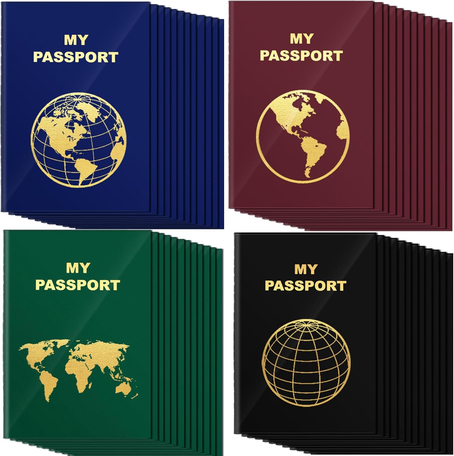 Lincia blank passport notebook 48 piece set front view