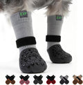 Expawlorer anti slip dog socks grey small front view