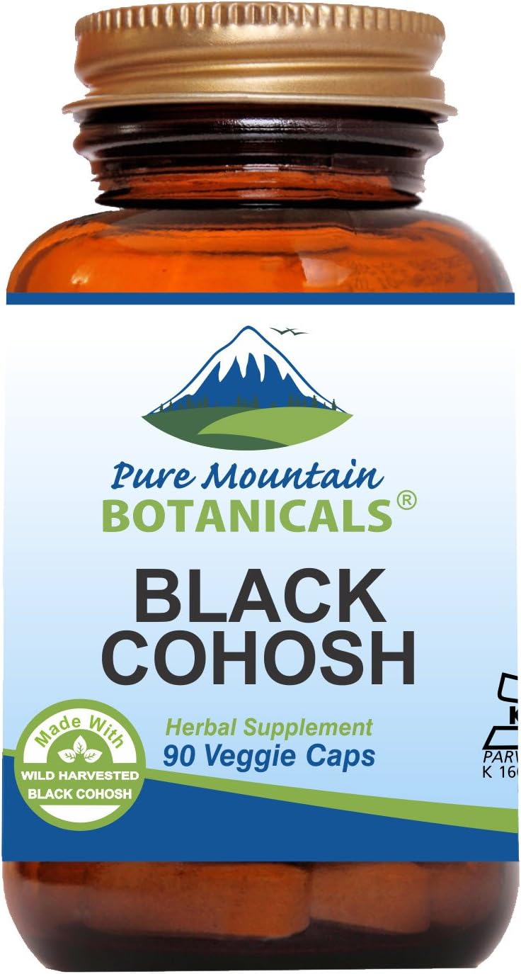 Pure Mountain Botanicals Black Cohosh Capsules front bottle view
