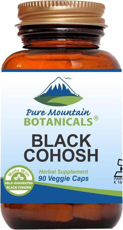 Pure Mountain Botanicals Black Cohosh Capsules front bottle view