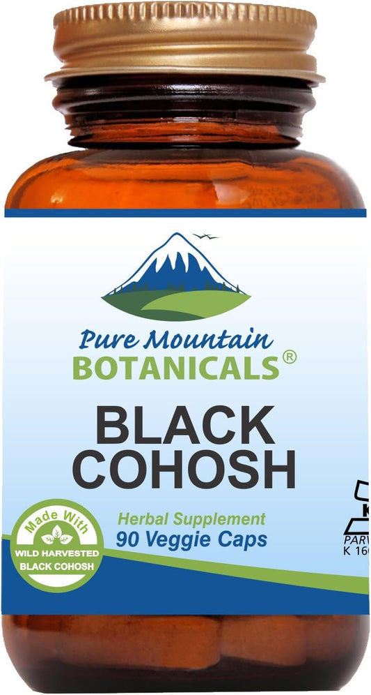 Pure Mountain Botanicals Black Cohosh Capsules front bottle view