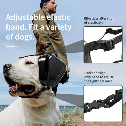 Premium sound isolating dog ear muffs close up details