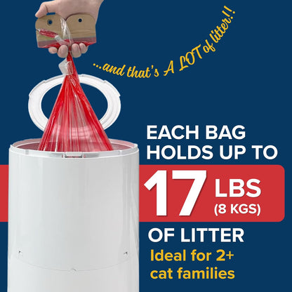 Included heavy-duty scoop and side storage holder for Red Rocket litter pail