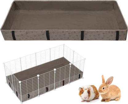 FunFurry Waterproof Guinea Pig Cage Liner,Washable Tarp Bottom Base,Cage Liners for Small Animals,Hamster Chinchilla Hedgehog Ferret Rabbit. (Dark Grey-Paw, 24" X 48") - Image 9