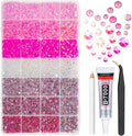 Qiipii pink jelly resin rhinestones kit front view storage box