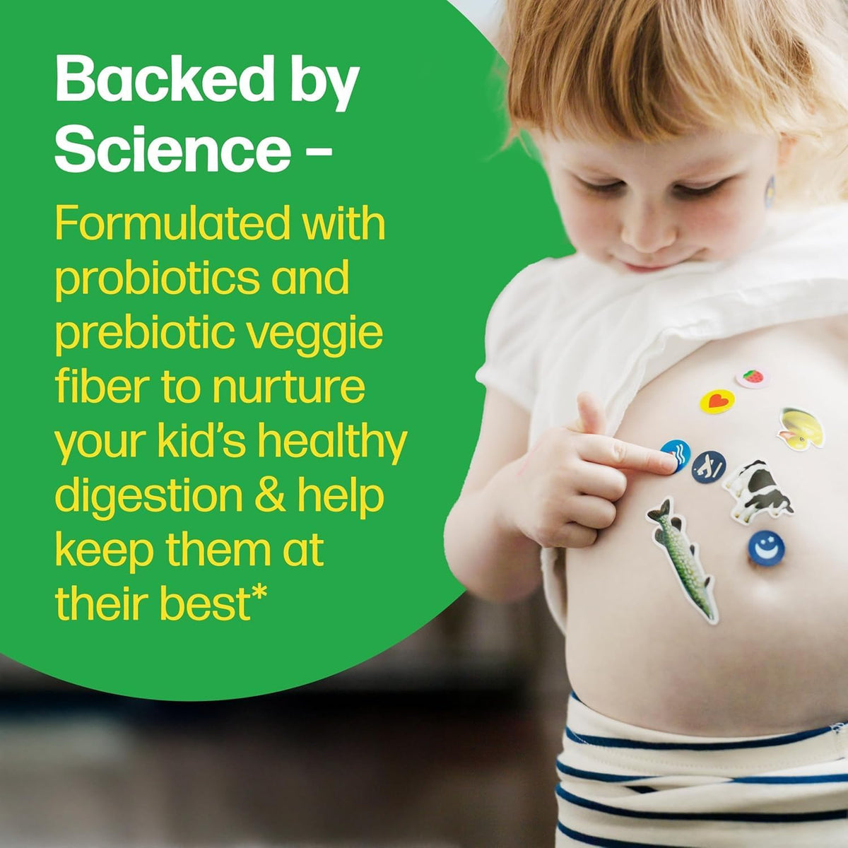 Culturelle Kids Probiotic Gummies daily supplement bottle back view