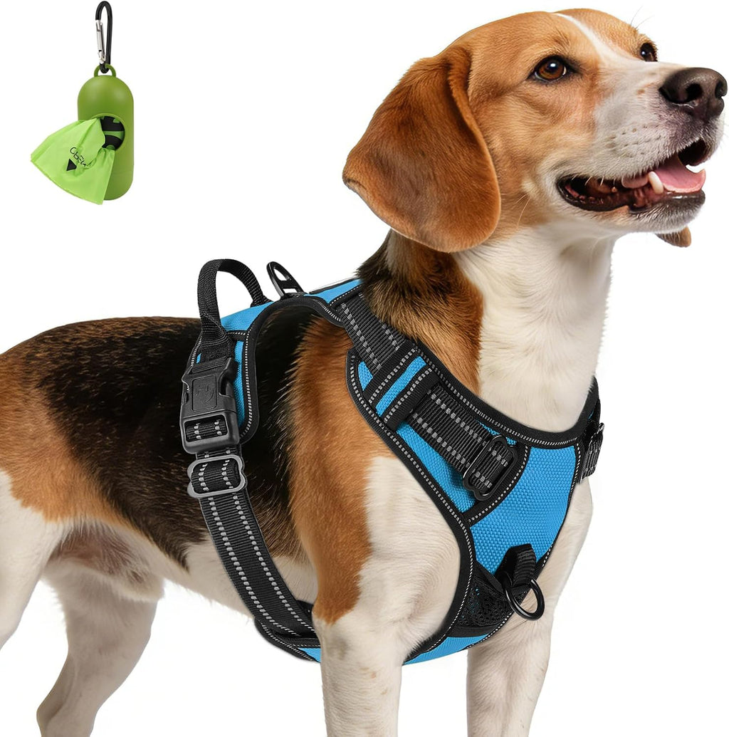 Joytale No Pull Dog Harness Medium Sized Dog, Reflective Pet Vest with Front Clip, Adjustable Soft Padded Harnesses with Easy Control Handle for Training and Walking, Black, M - Image 14