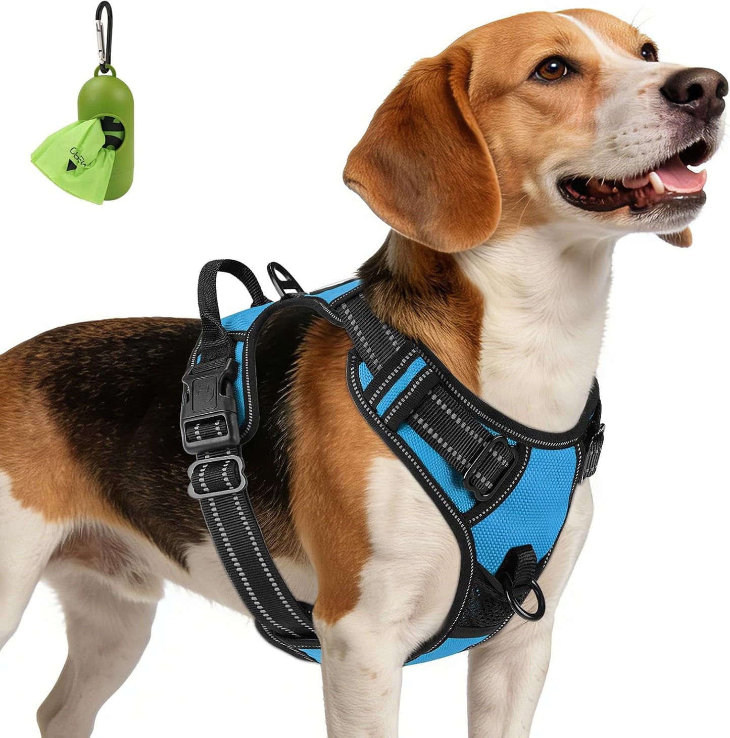 Joytale No Pull Dog Harness Medium Sized Dog, Reflective Pet Vest with Front Clip, Adjustable Soft Padded Harnesses with Easy Control Handle for Training and Walking, Black, M - Image 14