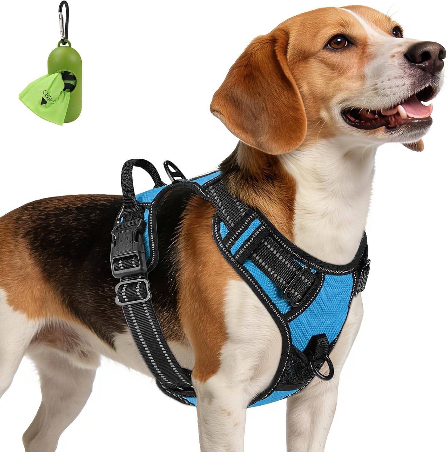 Joytale No Pull Dog Harness Medium Sized Dog, Reflective Pet Vest with Front Clip, Adjustable Soft Padded Harnesses with Easy Control Handle for Training and Walking, Black, M - Image 14