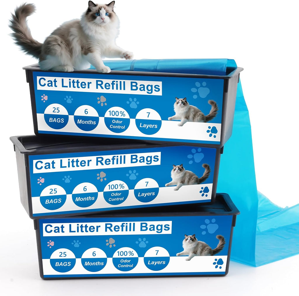 Egdusns cat litter refill bags front view seven layer odor control liners