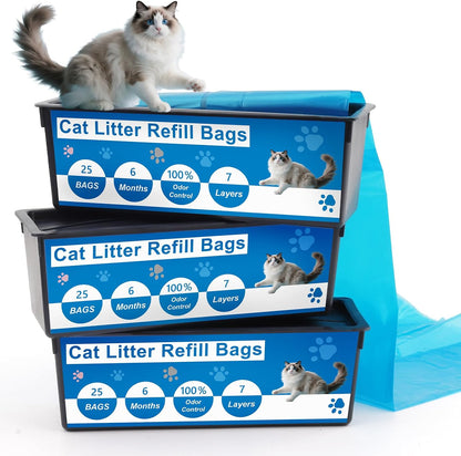 Egdusns cat litter refill bags front view seven layer odor control liners