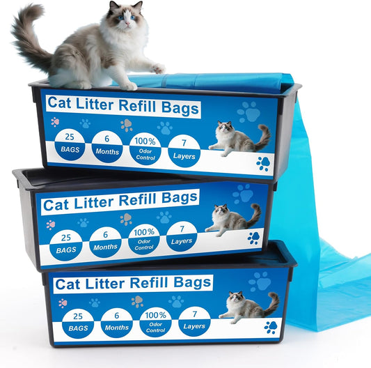 Egdusns cat litter refill bags front view seven layer odor control liners