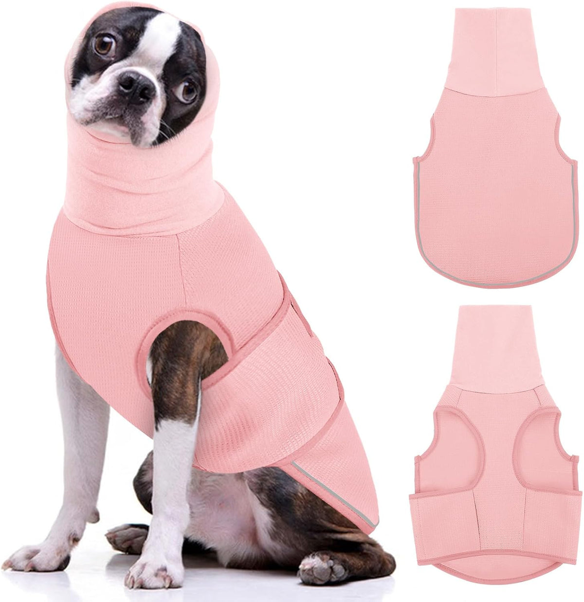 AOFITEE Dog Anxiety Vest, Dog Anxiety Calming Hoodie, Pet Thunder Jacket Calming Shirt for Fireworks, Thunder, Travel, Separation, Noise Block & Ear Protection Recovery - Image 13