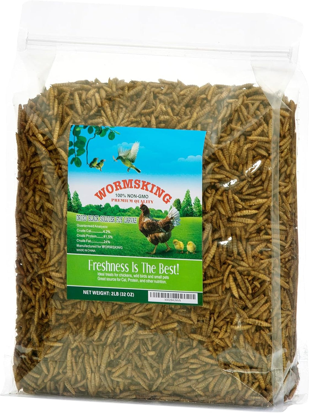 WORMSKING 5LB Dried Black Soldier Fly Larvae for Chickens | More Calcium Than Dried Mealworms, High Protein Poultry Treats, Duck Food, BSFL - Image 9