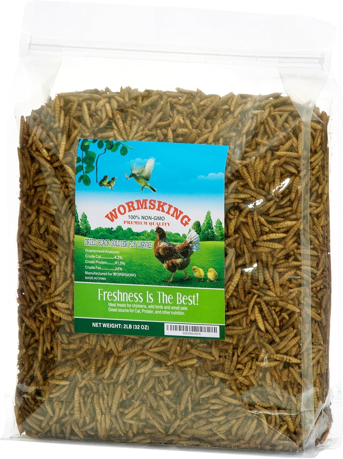 WORMSKING 5LB Dried Black Soldier Fly Larvae for Chickens | More Calcium Than Dried Mealworms, High Protein Poultry Treats, Duck Food, BSFL - Image 9