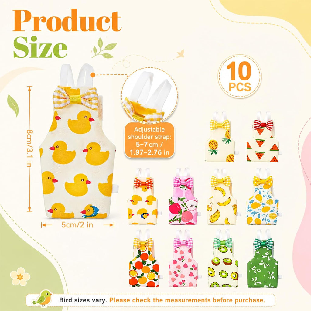 10PCS Bird Diapers, Reusable Parrot Diaper with Waterproof Inner - Image 7