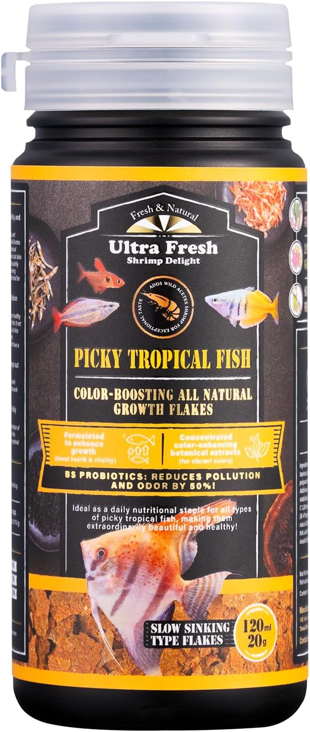 Ultra Fresh Shrimp Delight Tropical Fish Flakes 0.7 Ounce front view package