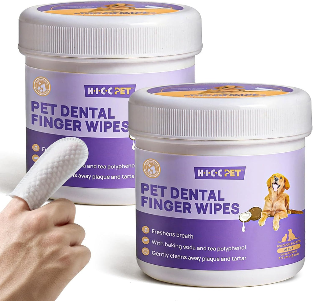 HICC Pet Teeth Cleaning Wipes for Dogs & Cats, Vet-Recommended Remove Bad Breath & Plaque & Tartar Buildup, Dog Tooth Brushing Kit, Dog Breath Freshener, Dogs Toothbrush & Toothpaste Alternatives - Image 9