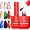 Lavender Violets blooming gel set front view bottles