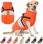 AOFITEE Dog Coat, Large Dog Jacket, Dogs Coat with Harness Built in, Reflective Waterproof Dogs Jackets Winter with Furry Collar, Warm Polar Fleece Pet Sweater Snowsuit for Doberman, Great Dane XXXL - Image 10