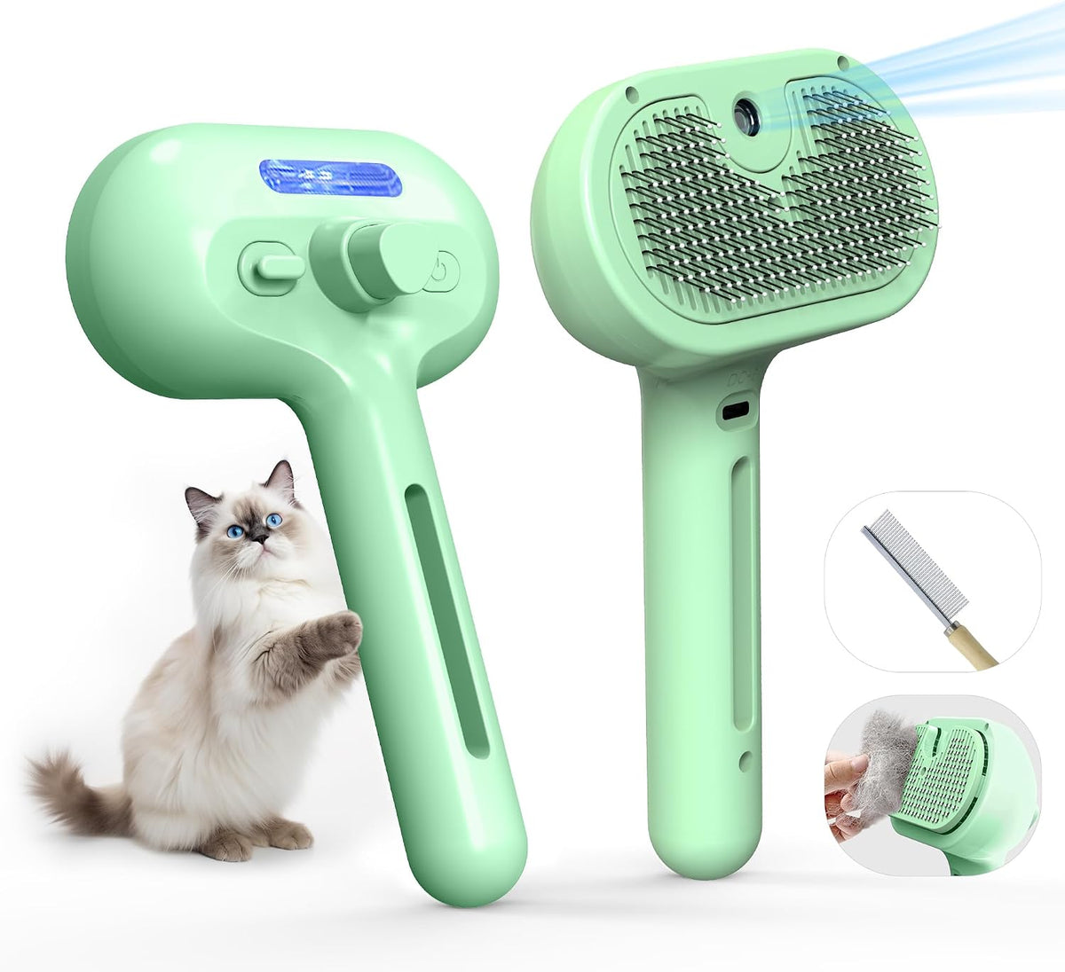 Eilimy pet grooming brush packaging and contents view