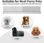 Premium packaging view of the Azwood authentic imported professional dog and cat deshedding tool.