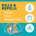 Plant based active ingredients highlight on Only Natural Pet cat flea control box