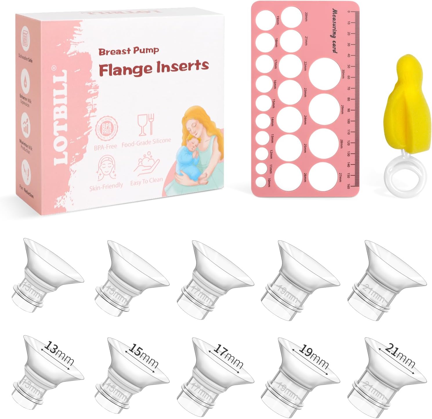 Lotbill flange insert 10 piece kit front view