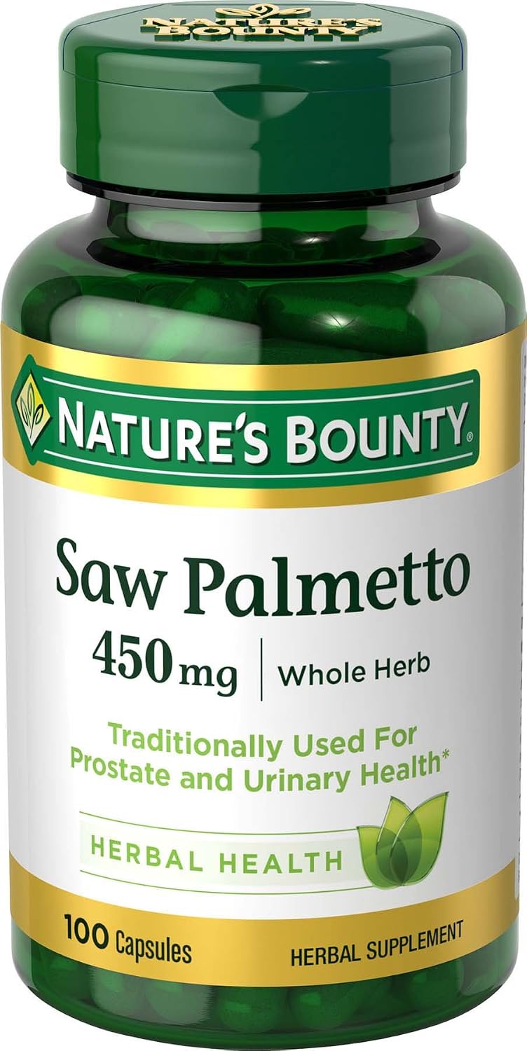 Nature's Bounty Saw Palmetto Support for Prostate and Urinary Health, Herbal Health Supplement, 450mg, 250 Capsules - Image 8