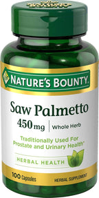Nature's Bounty Saw Palmetto Support for Prostate and Urinary Health, Herbal Health Supplement, 450mg, 250 Capsules - Image 8