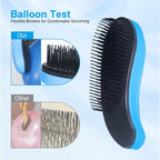 Maeelou detangling pet comb with flexible multi length black bristles.