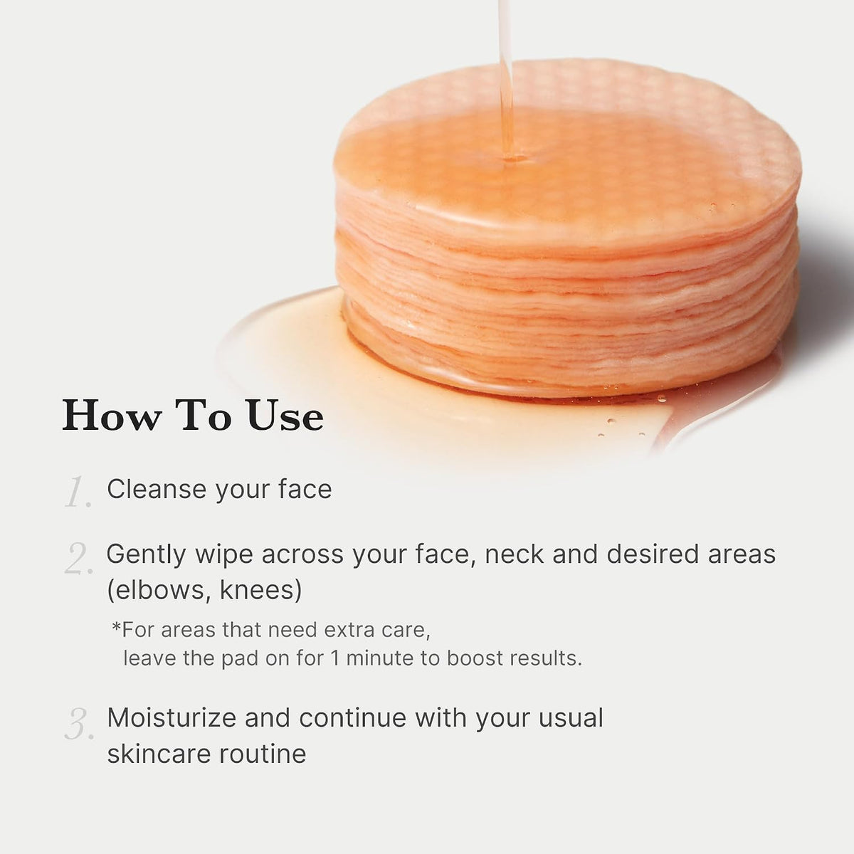 Medicube Red Succinic Acid pad ingredient highlights label