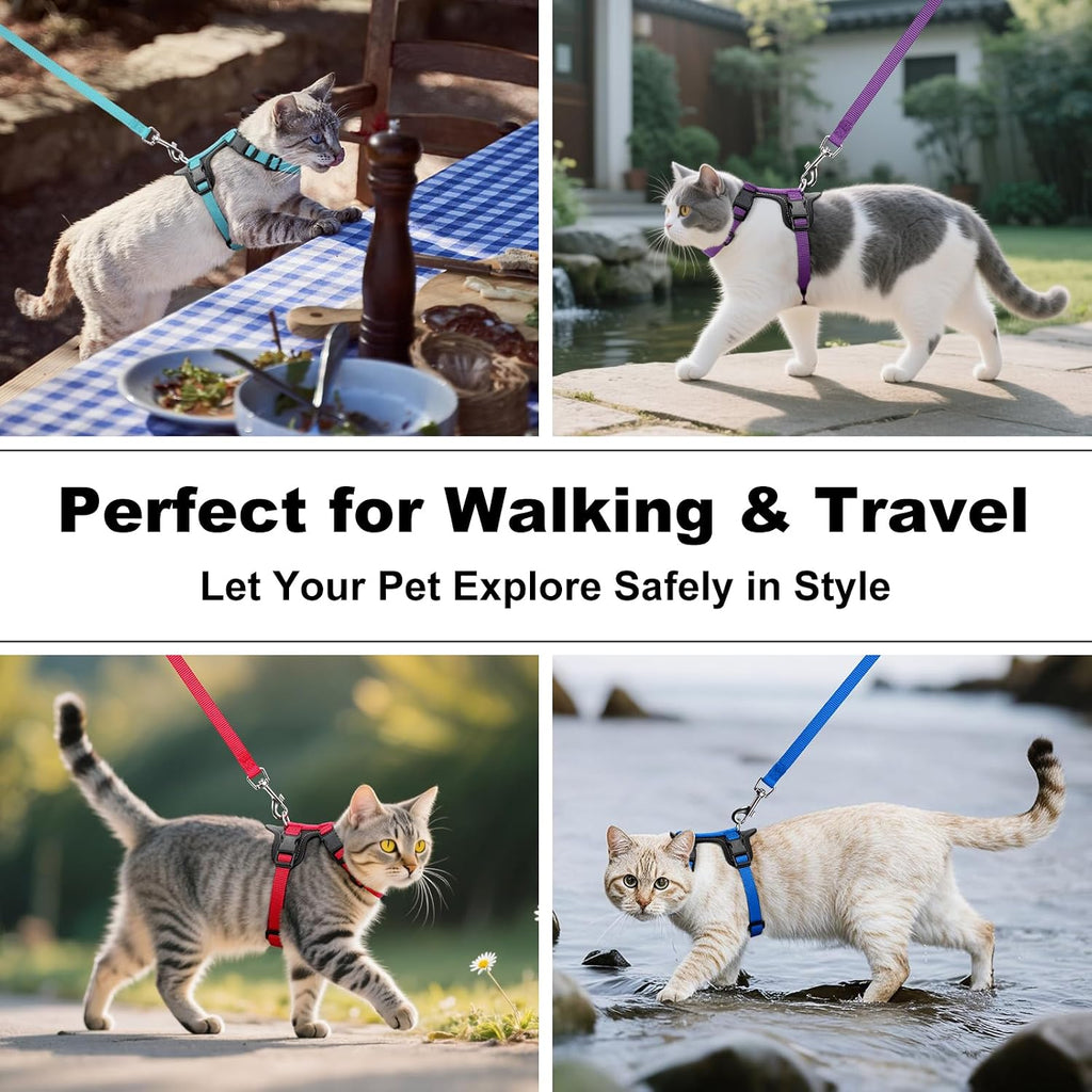 Comfortable lightweight nylon harness for kittens and large cats