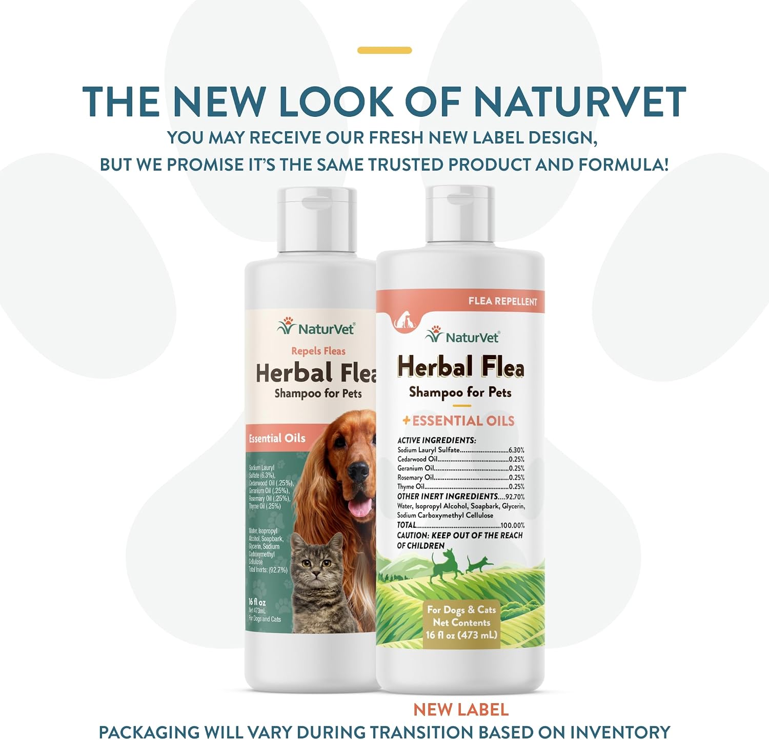 NaturVet natural dog shampoo with rosemary and cedarwood essential oils
