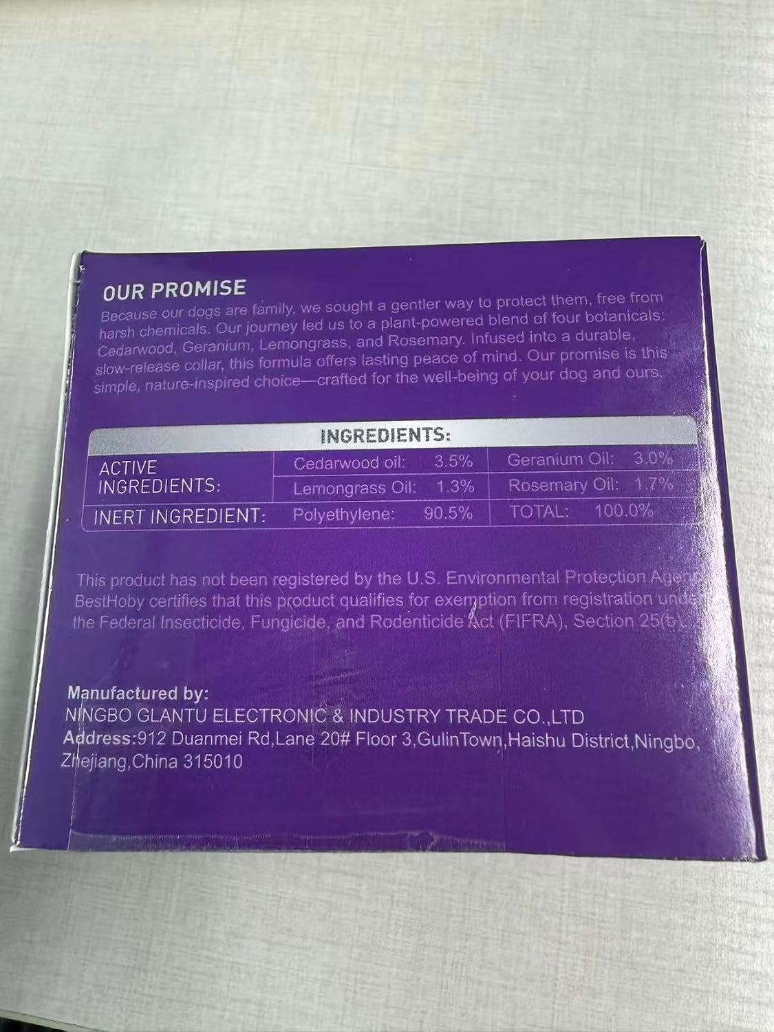BestHoby gray dog flea collar pack packaging details