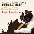 Veterinarian formulated grilled cheese dog treat rolls