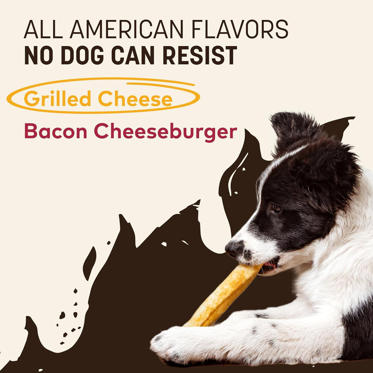 Veterinarian formulated grilled cheese dog treat rolls