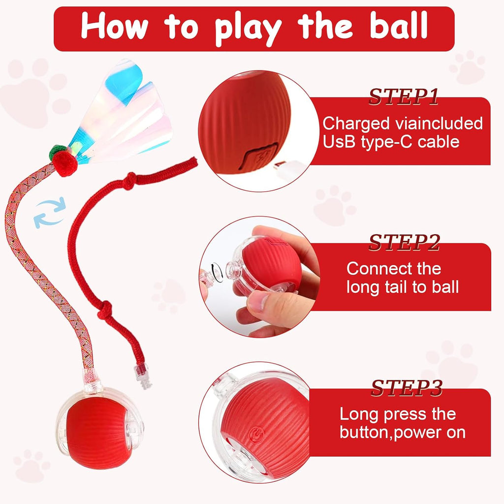 Rechargeable smart pet ball components and USB charging port