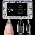 Modelones almond soft gel nail tips front view packaging