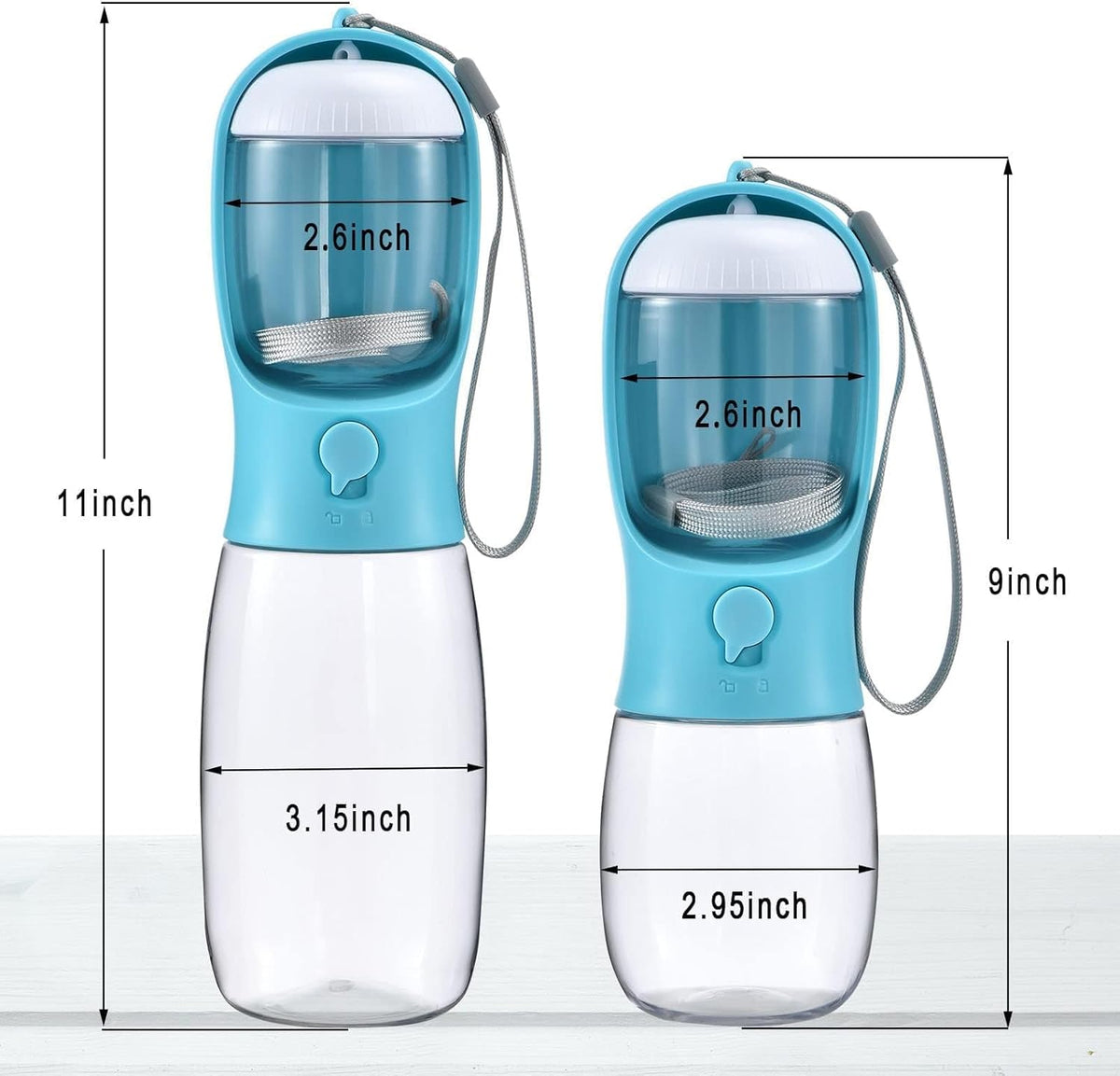 Cibaabo 2 in 1 puppy essentials water bottle with lanyard strap