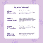 Bocce's Bakery premium dog supplements ingredient list showing lemon balm and L-theanine