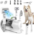Moclever 7-in-1 pet grooming vacuum kit front view showing the main unit and dust cup.