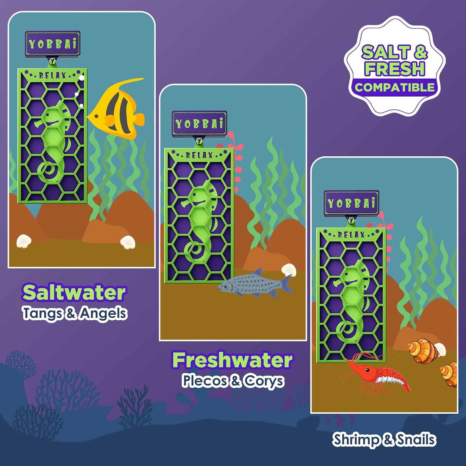 YOBBAI seaweed feeder showing powerful resin sealed N52 magnets