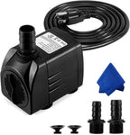 Cwkj fountain pump front view showing black motor housing