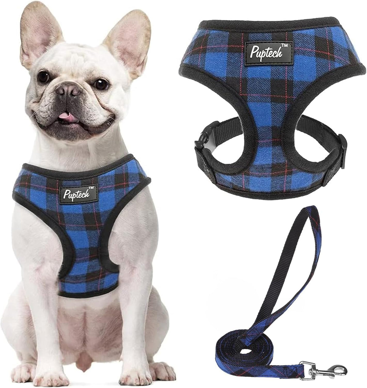 PUPTECK Soft Mesh Dog Harness Small Sized and Leash Set Pet Puppy Cat Comfort Padded Vest No Pull Harnesses, Beige, S - Image 14