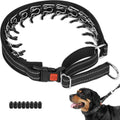 Crazy Felix no pull martingale dog collar front view black