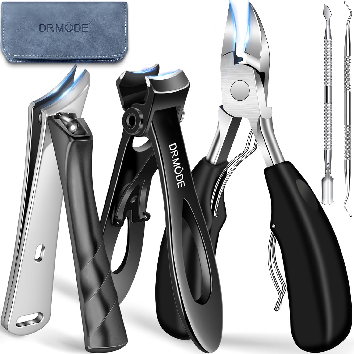 DRMODE professional 5-piece toenail clipper kit front view